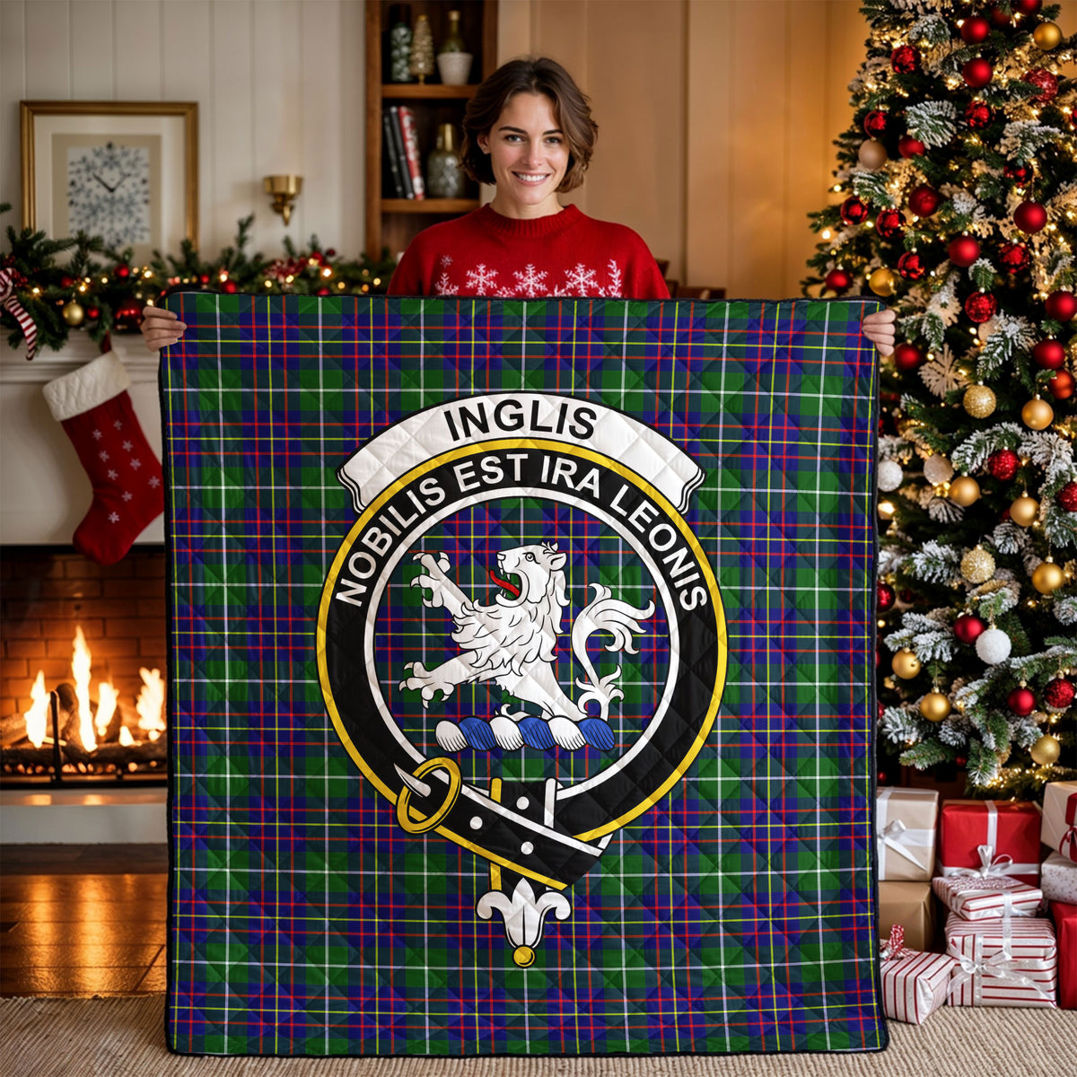 Inglis Modern Tartan Crest Quilt