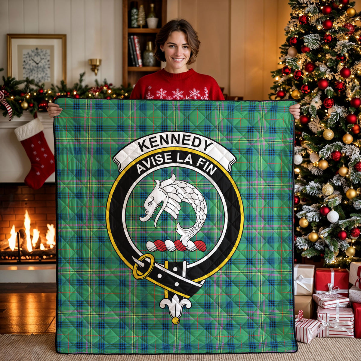 Kennedy Ancient Tartan Crest Quilt