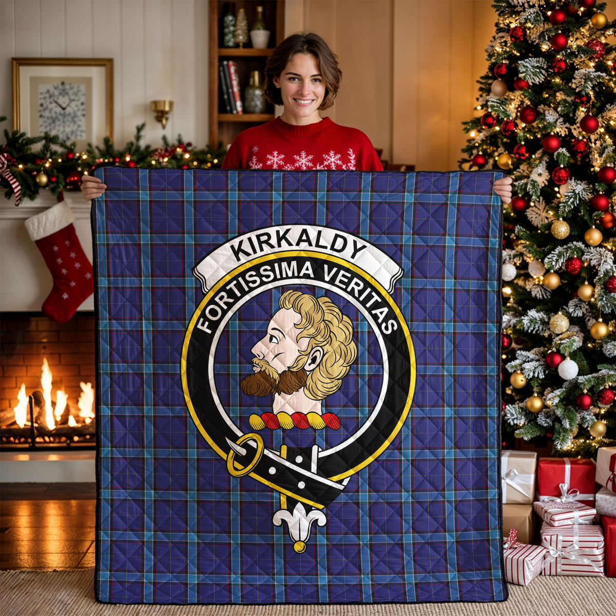 Kirkaldy Tartan Crest Quilt
