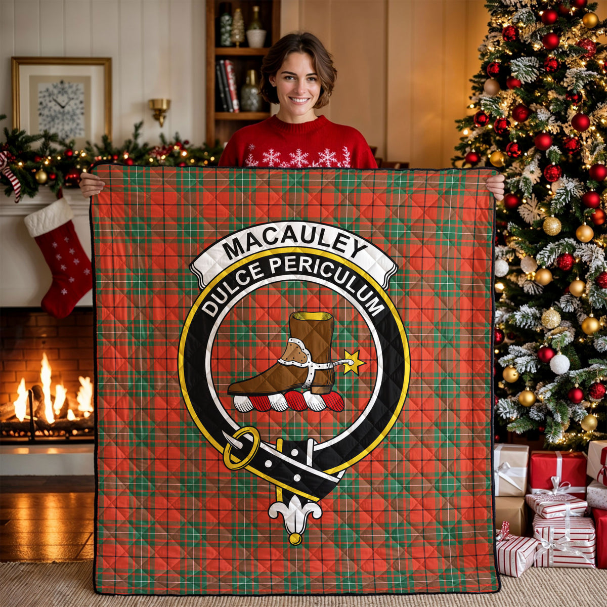 MacAulay Ancient Tartan Crest Quilt