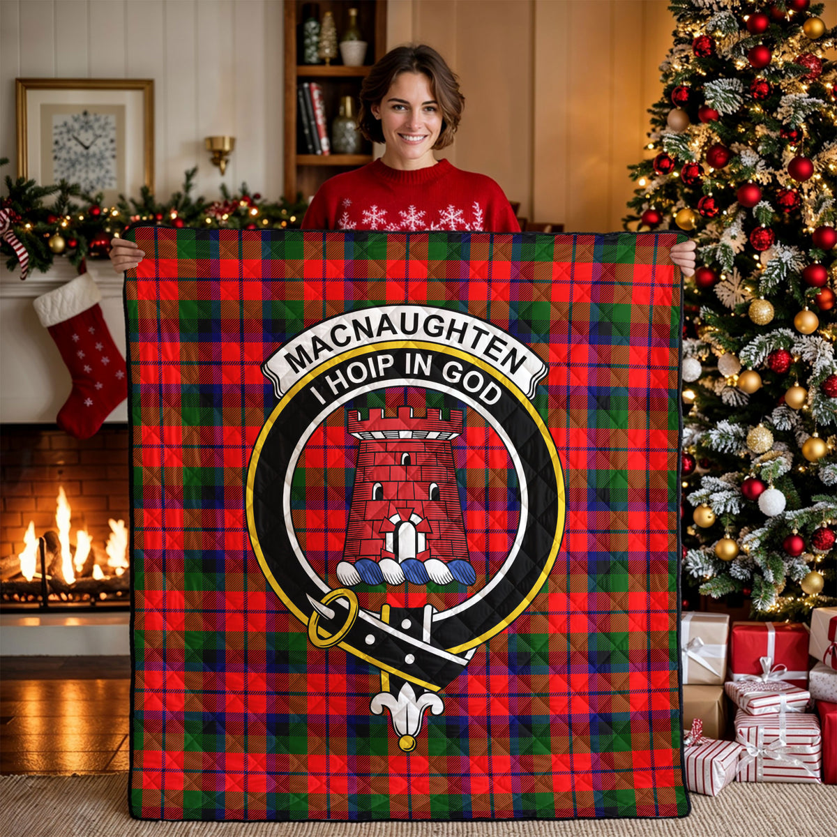 MacNaughten Tartan Crest Quilt
