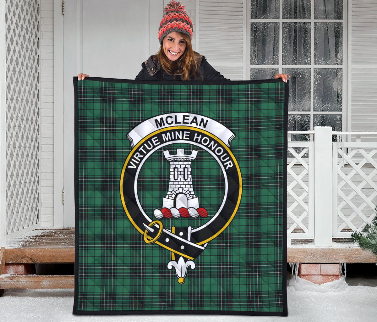 McLean Hunting Ancient Tartan Crest Quilt