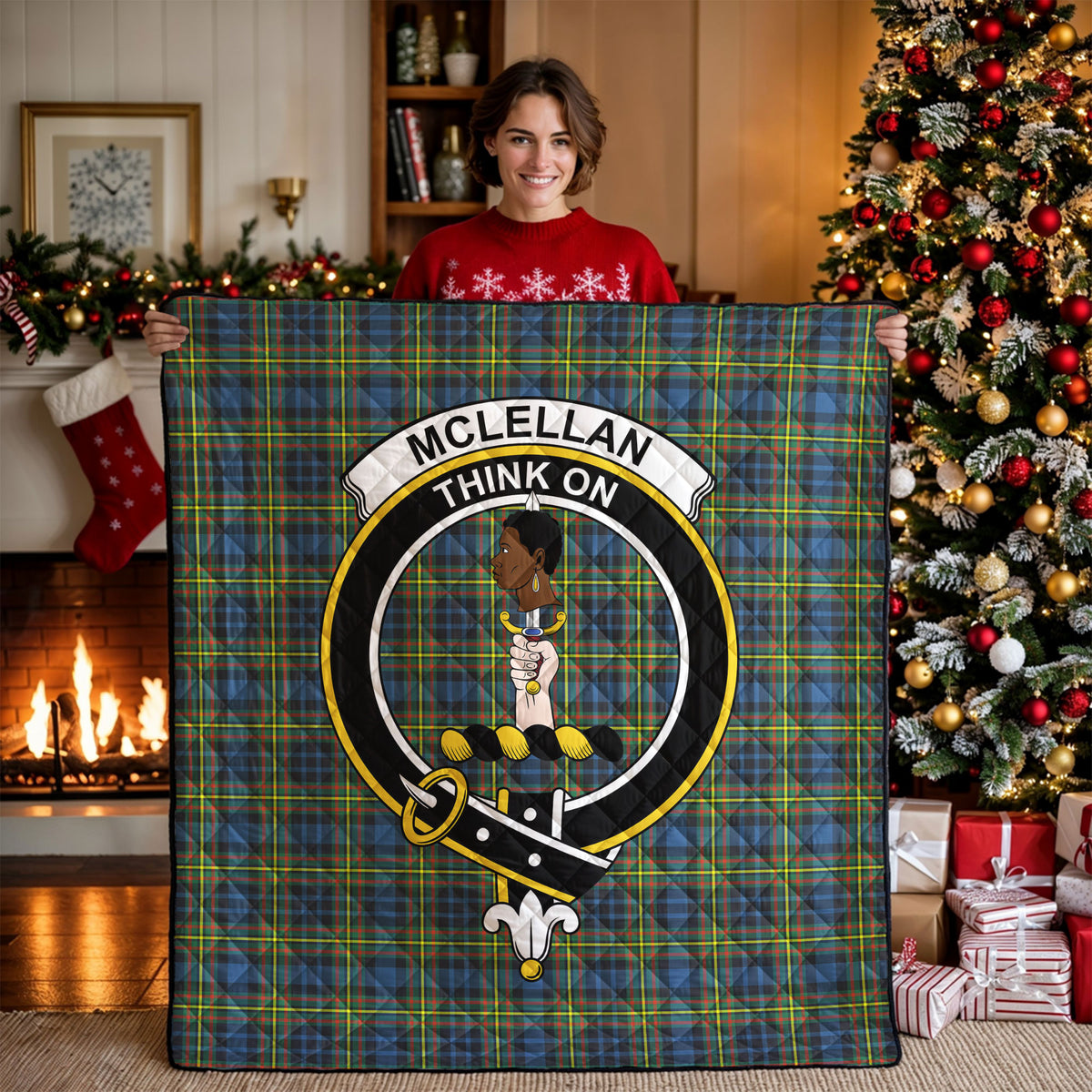 McLellan Ancient Tartan Crest Quilt