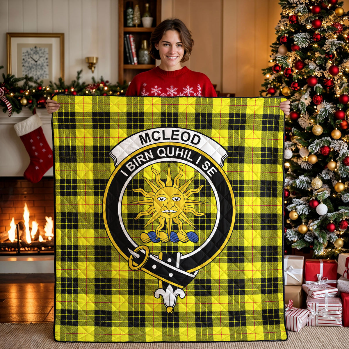 McLeod of Lewis Modern Tartan Crest Quilt