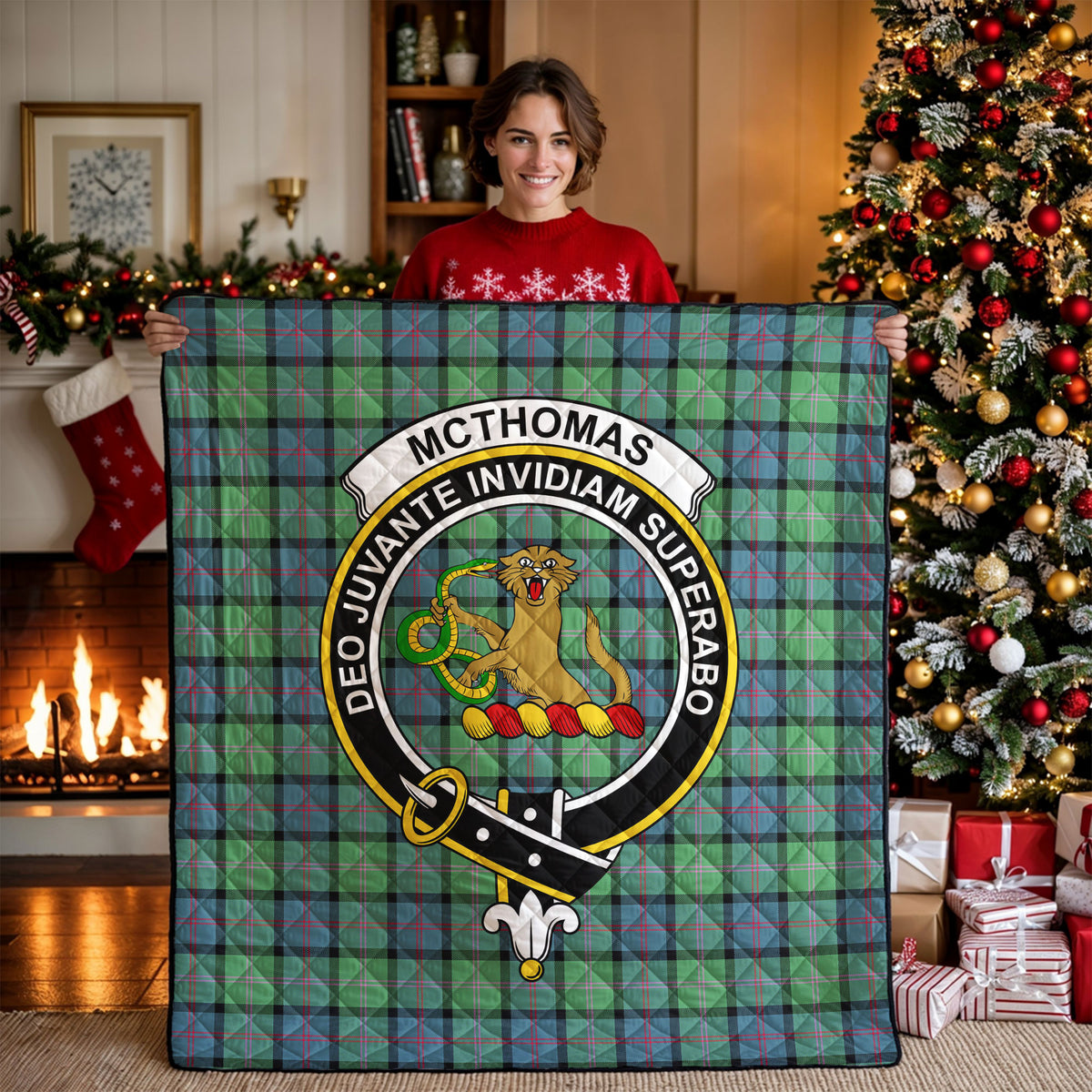 McThomas Ancient Tartan Crest Quilt