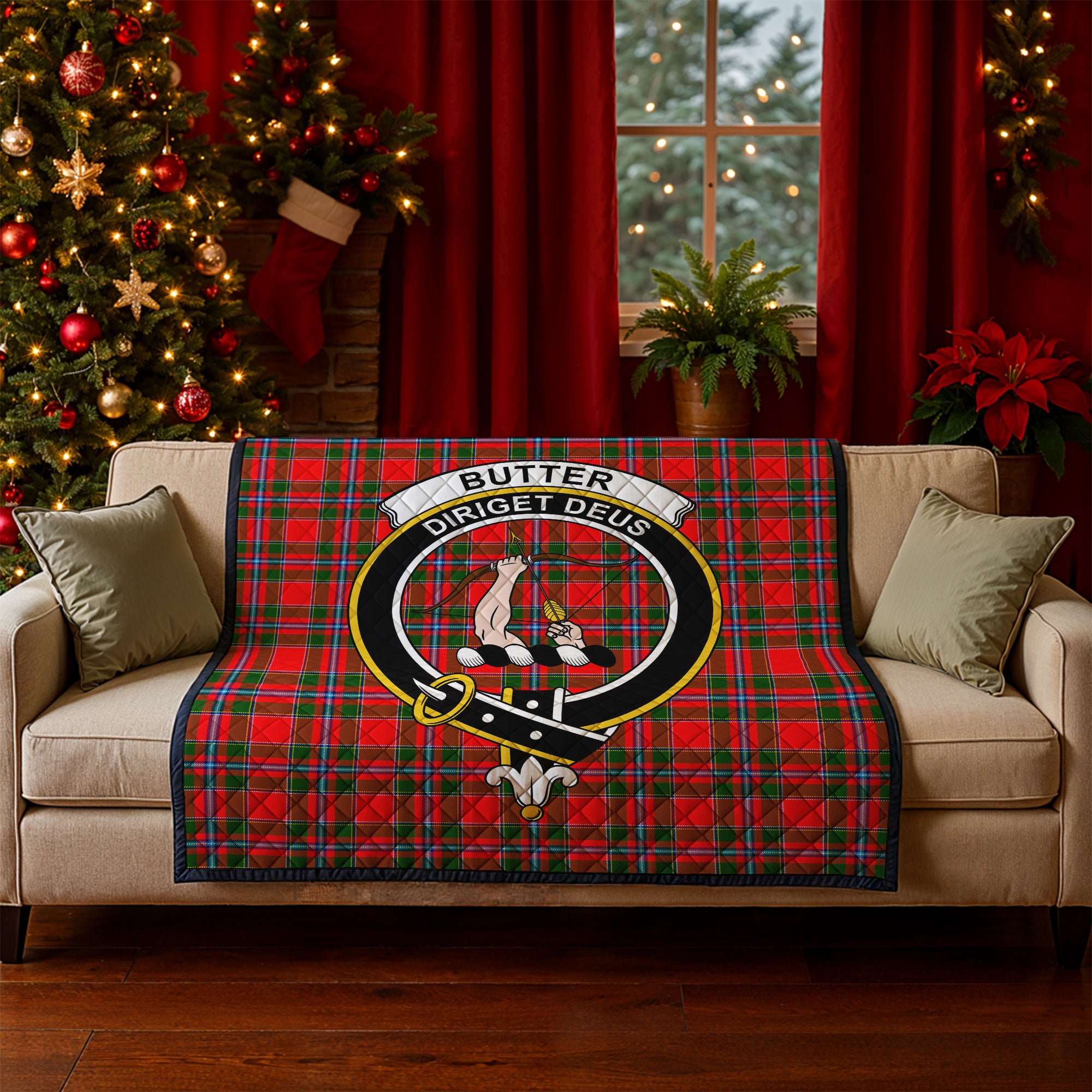 Butter Tartan Crest Quilt