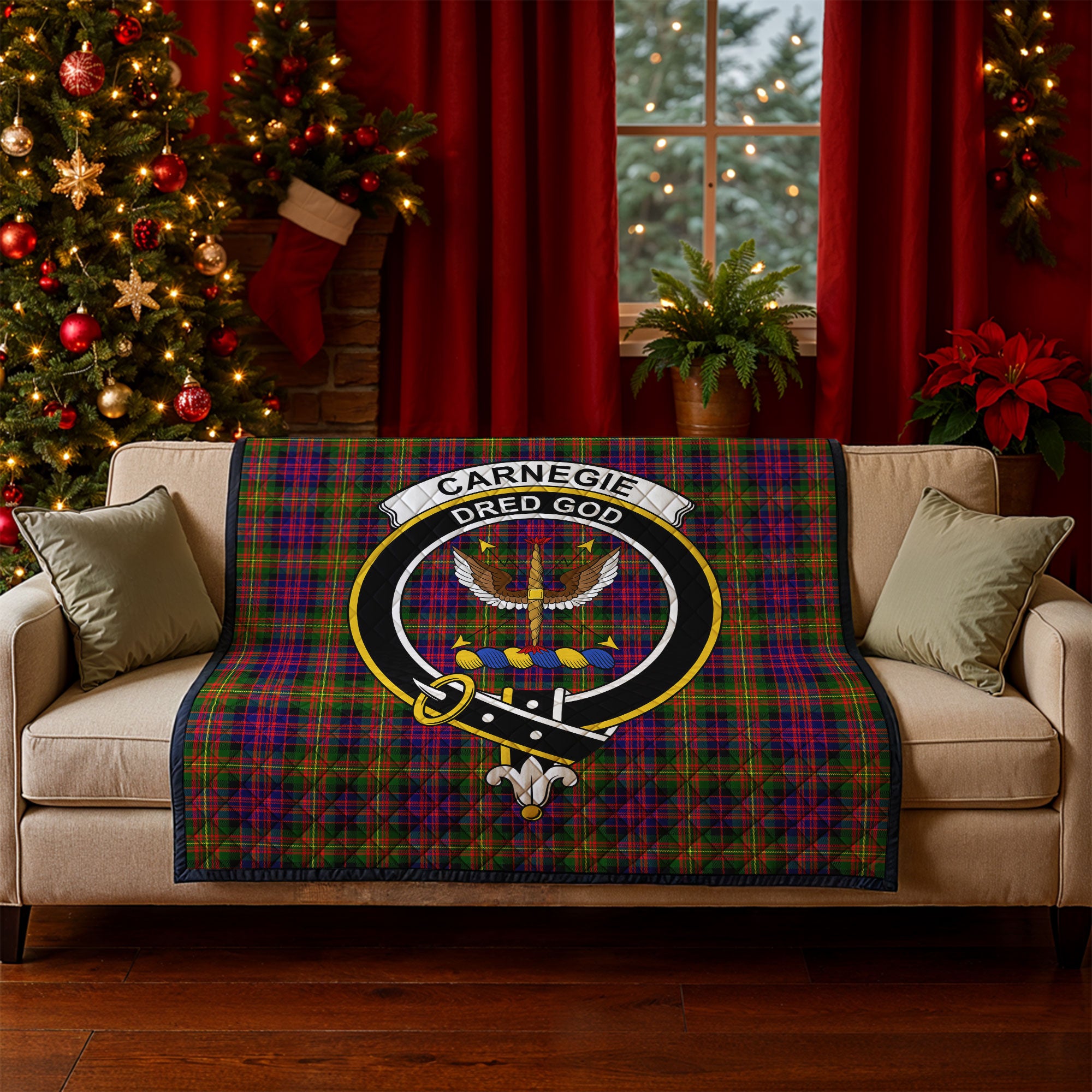 Carnegie Modern Tartan Crest Quilt
