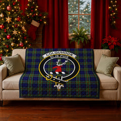 Colquhoun Modern Tartan Crest Quilt