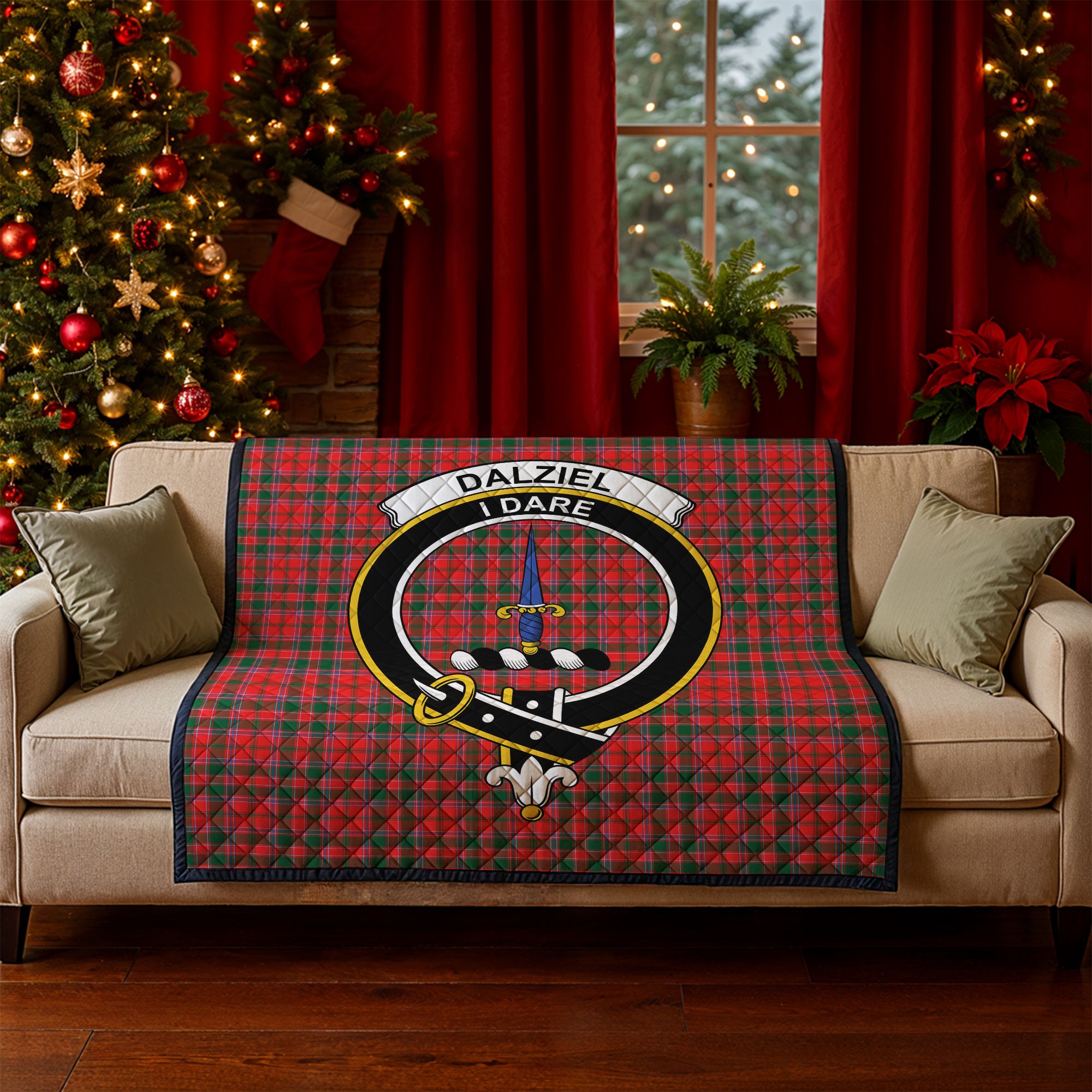 Dalziel Modern Tartan Crest Quilt