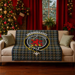 Farquharson Weathered Tartan Crest Quilt