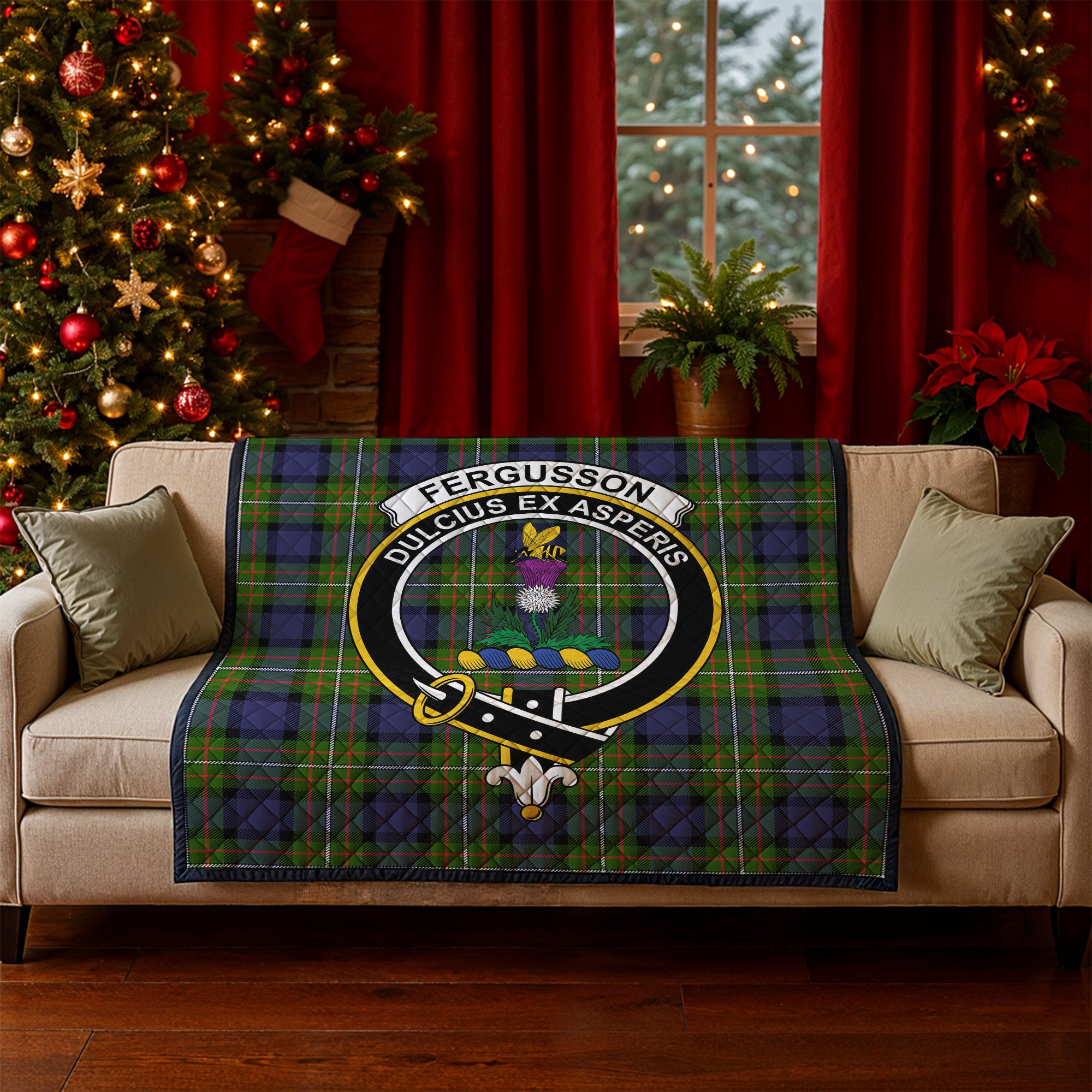 Fergusson Modern Tartan Crest Quilt