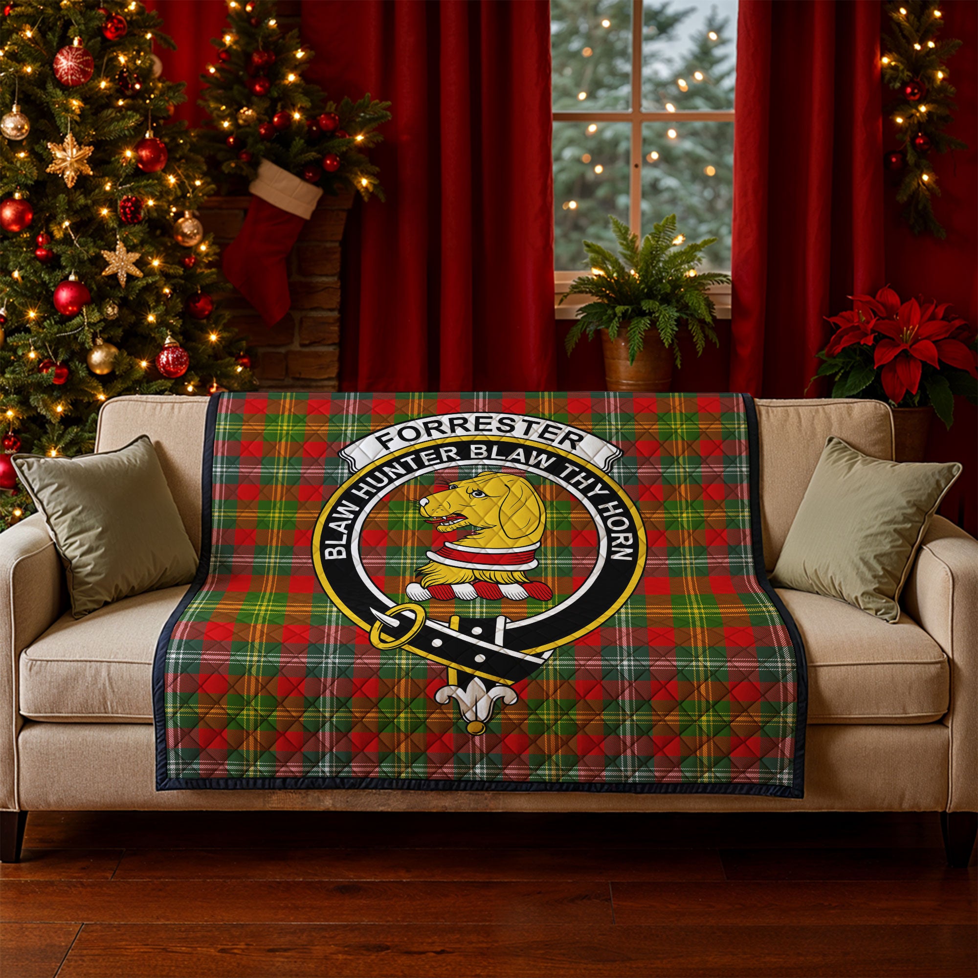 Forrester Tartan Crest Quilt