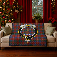 Fraser (of Lovat) Ancient Tartan Crest Quilt