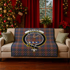 Fraser (of Lovat) Hunting Modern Tartan Crest Quilt