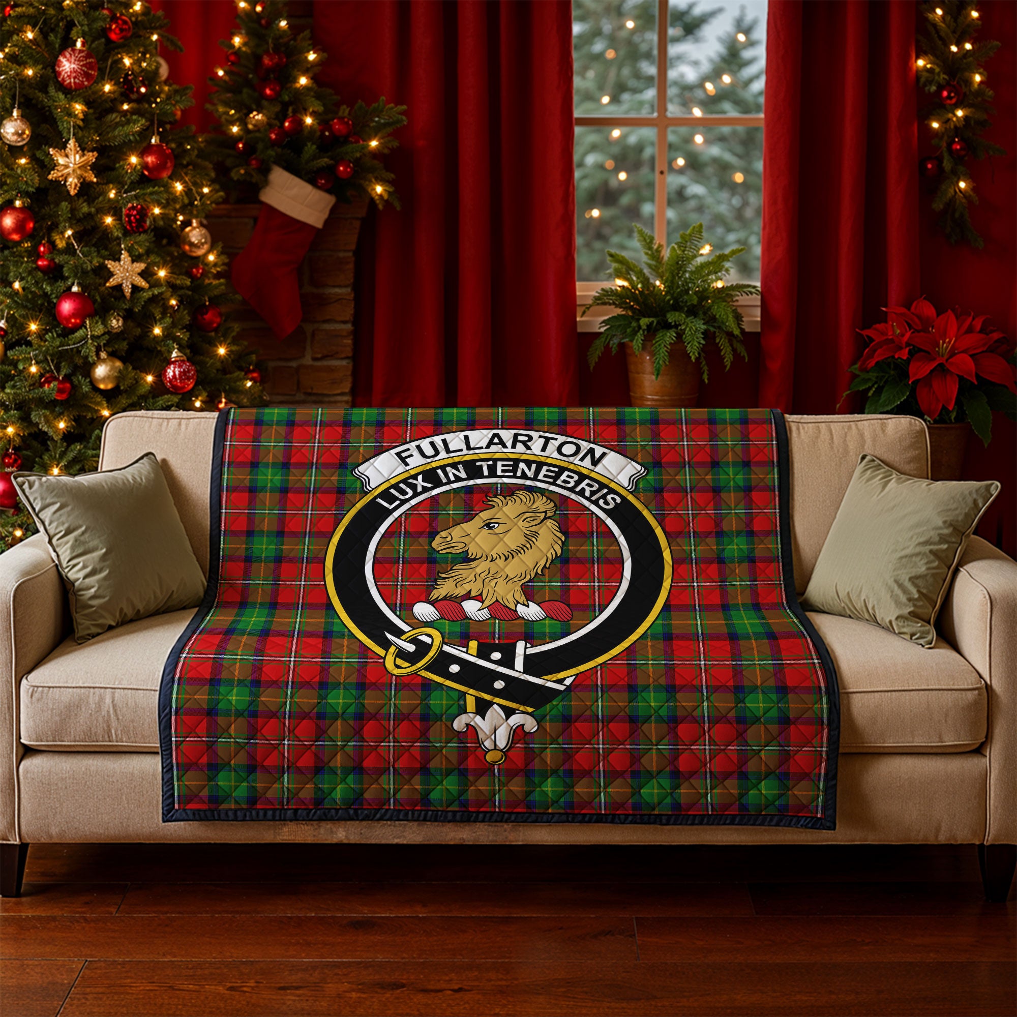 Fullarton Tartan Crest Quilt