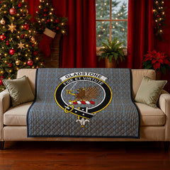 Gladstone Tartan Crest Quilt