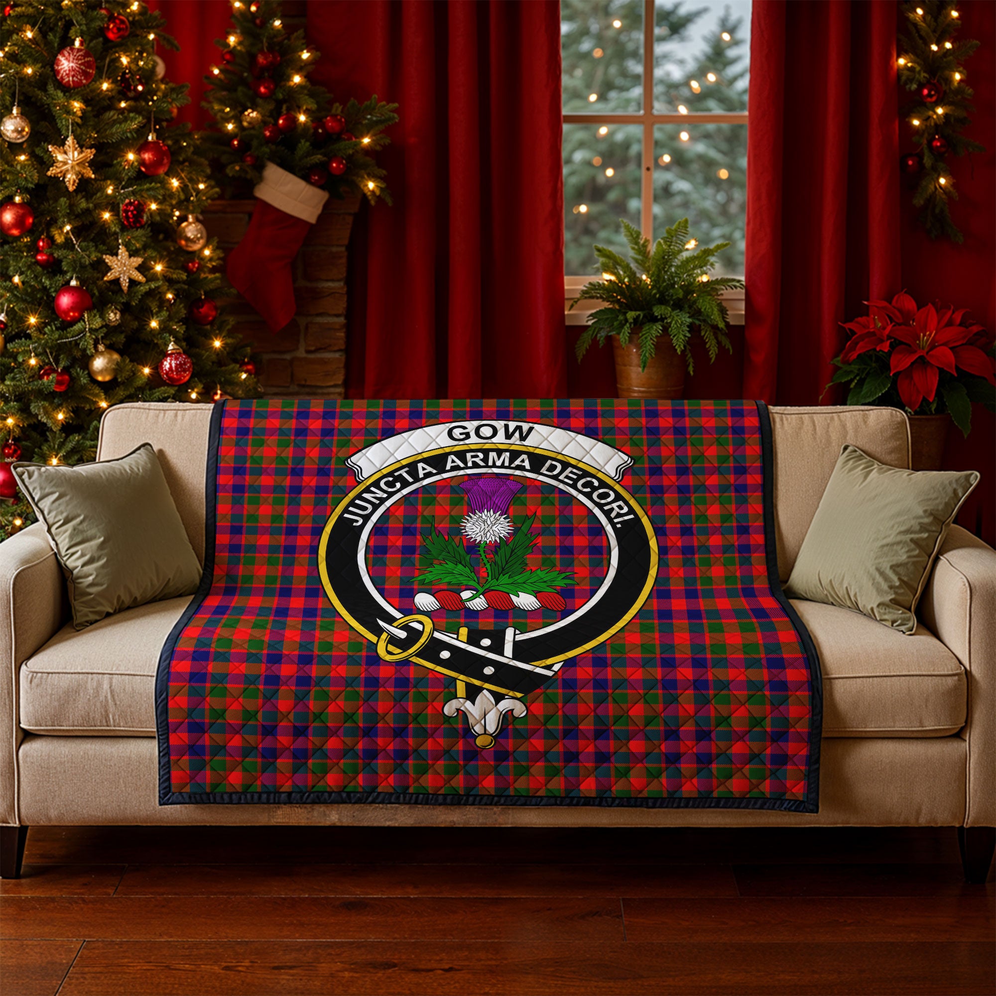 Gow (of Skeoch) Tartan Crest Quilt