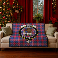 Graham of Menteith Red Tartan Crest Quilt