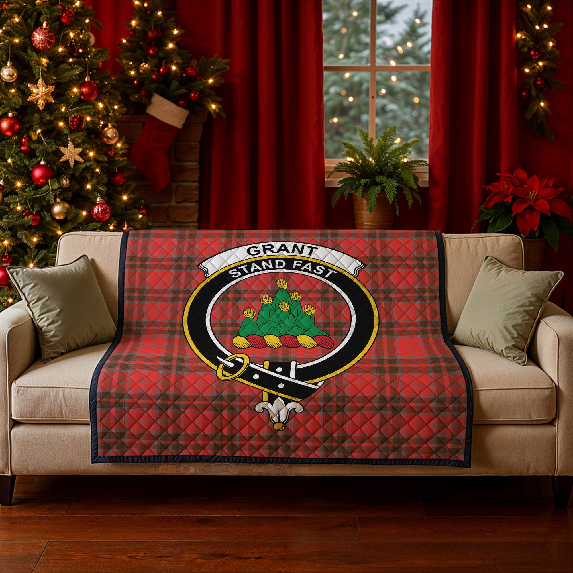 Grant Weathered  Tartan Crest Quilt