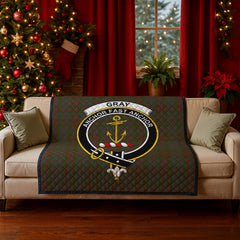 Gray Tartan Crest Quilt