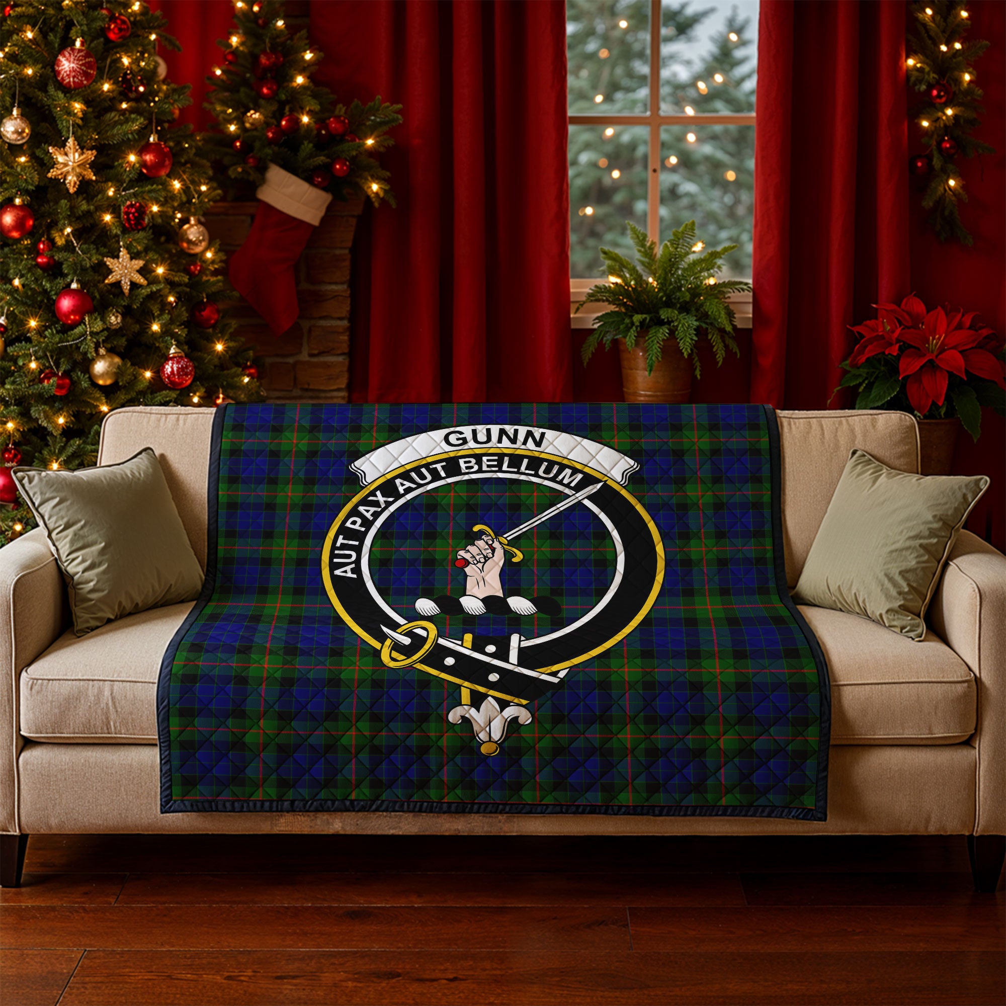 Gunn Modern Tartan Crest Quilt