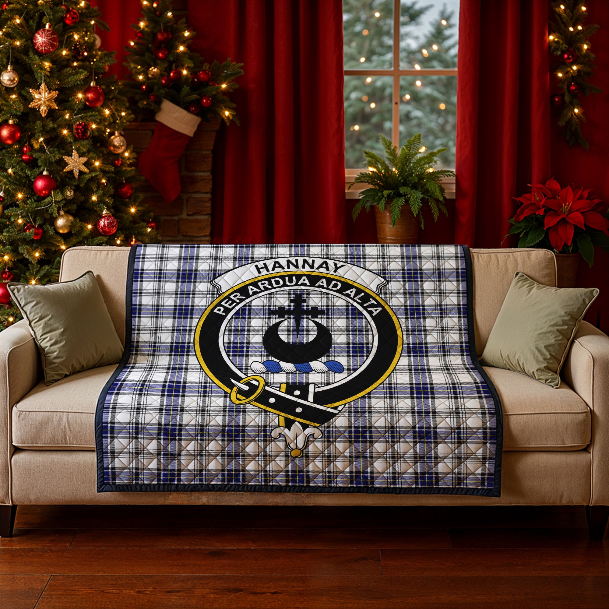 Hannay Modern Tartan Crest Quilt