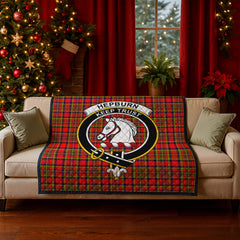 Hepburn Tartan Crest Quilt