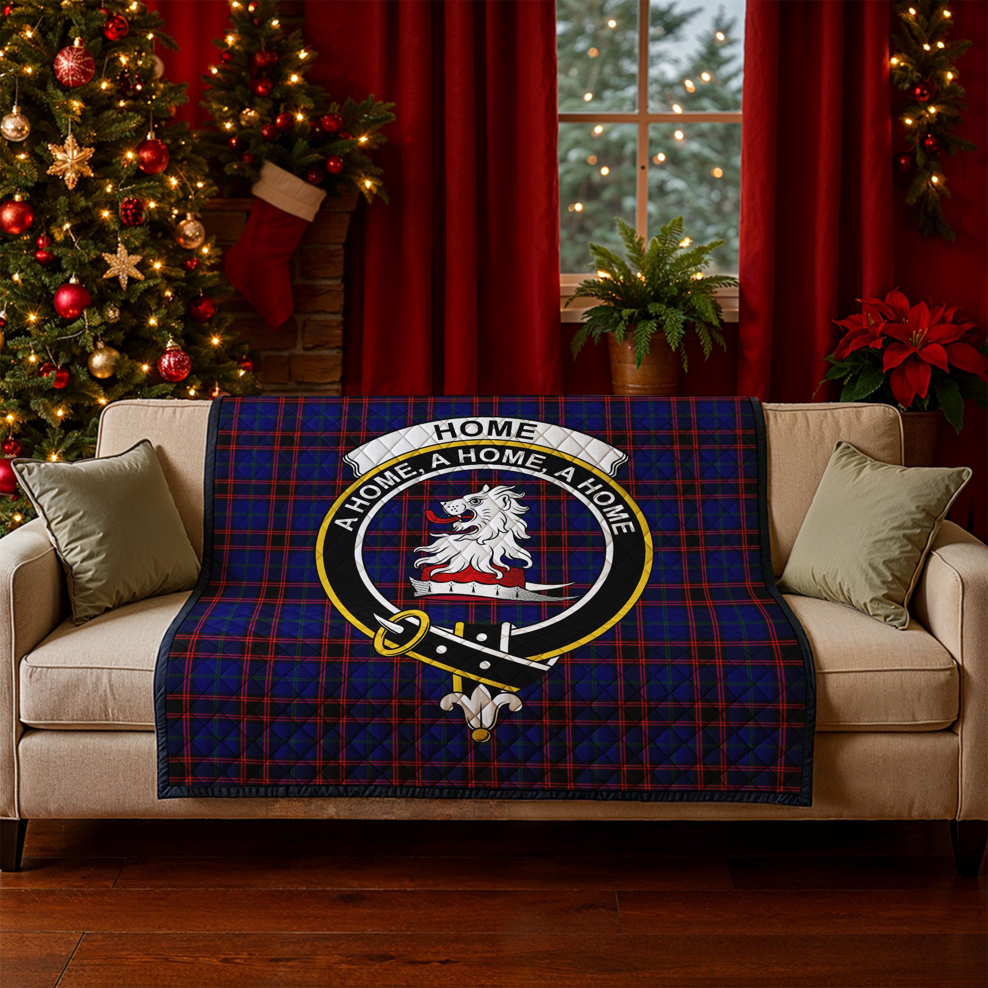 Home Modern Tartan Crest Quilt