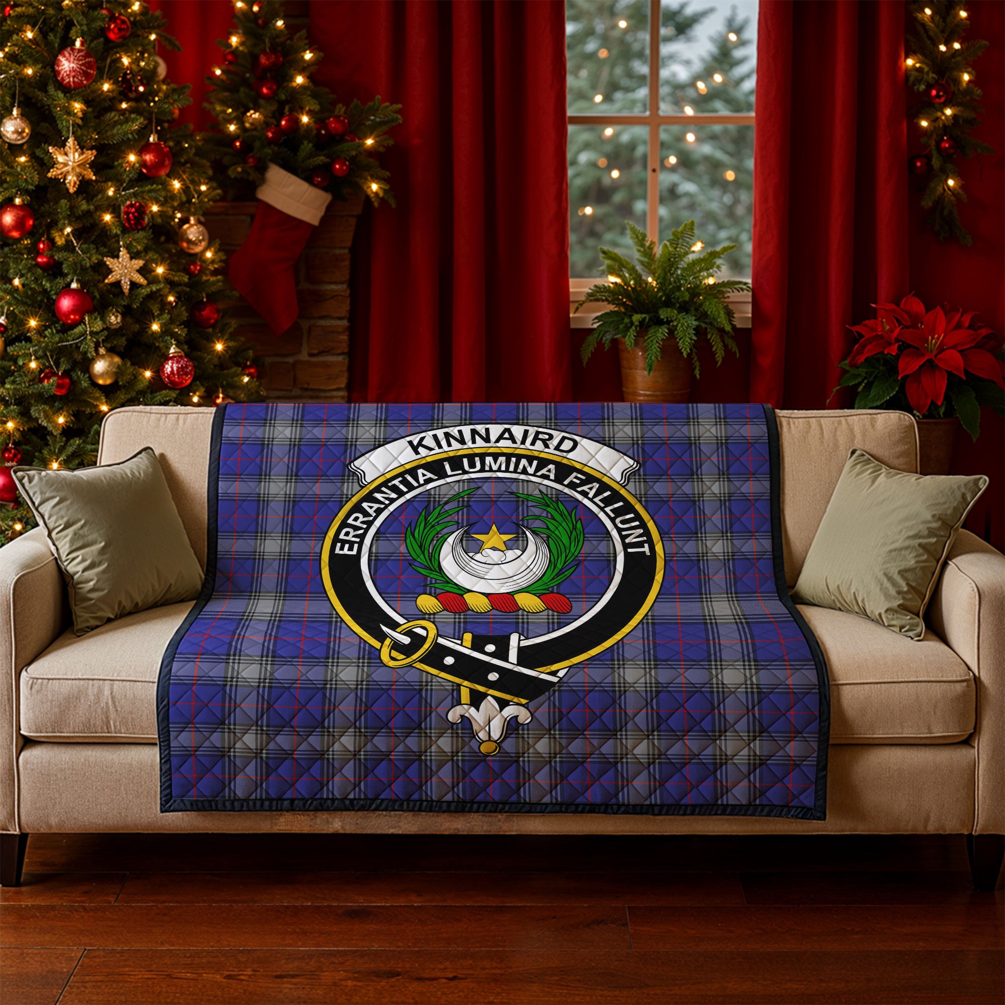 Kinnaird Tartan Crest Quilt