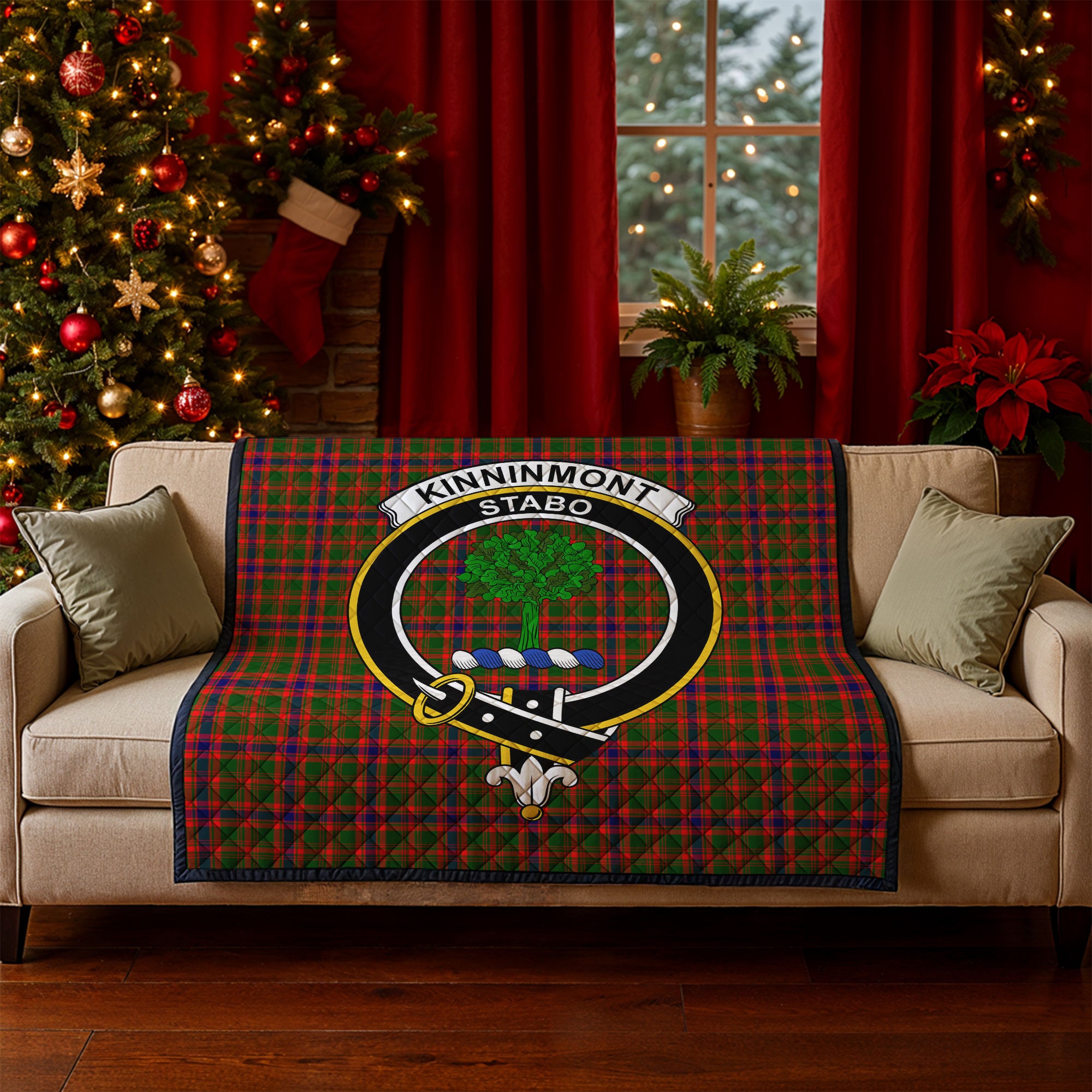 Kinninmont Tartan Crest Quilt