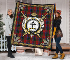 Leith Tartan Crest Premium Quilt - Celtic Thistle Style