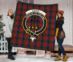 Leith Family Tartan Crest Quilt