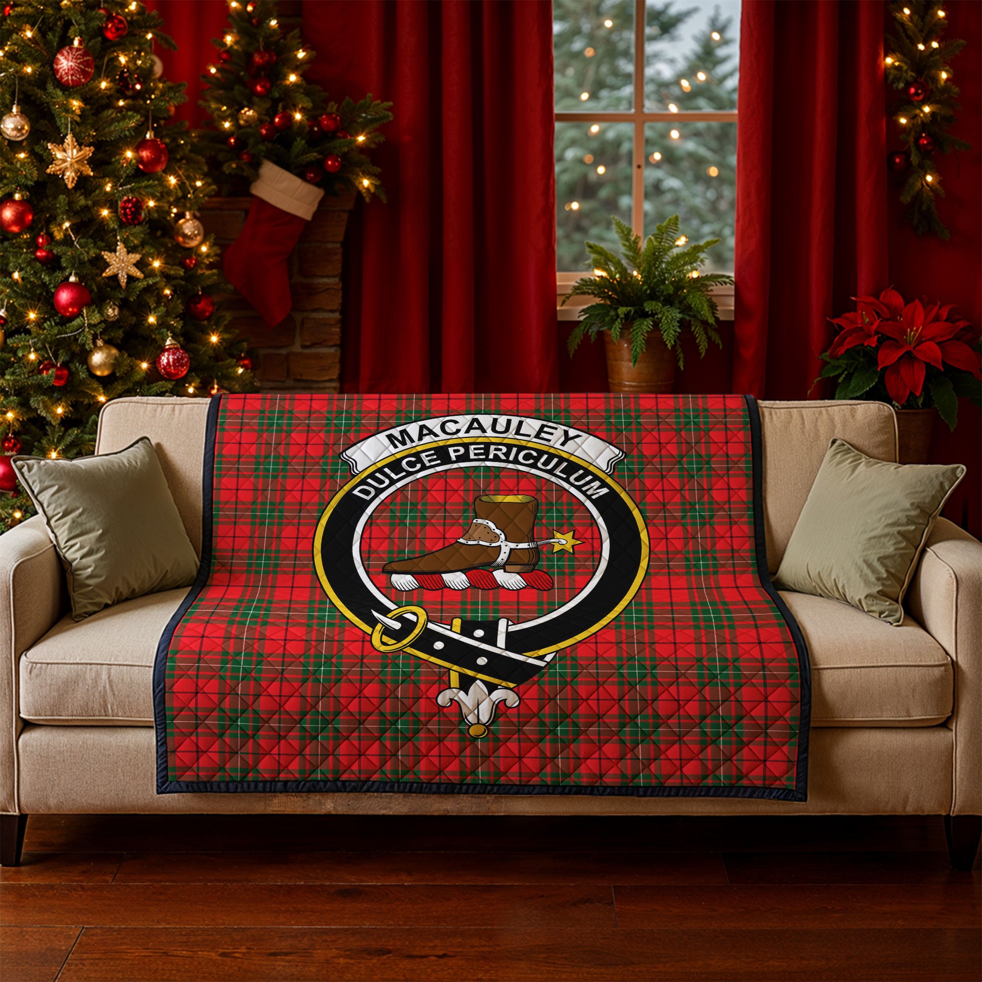 MacAuley Modern Tartan Crest Quilt