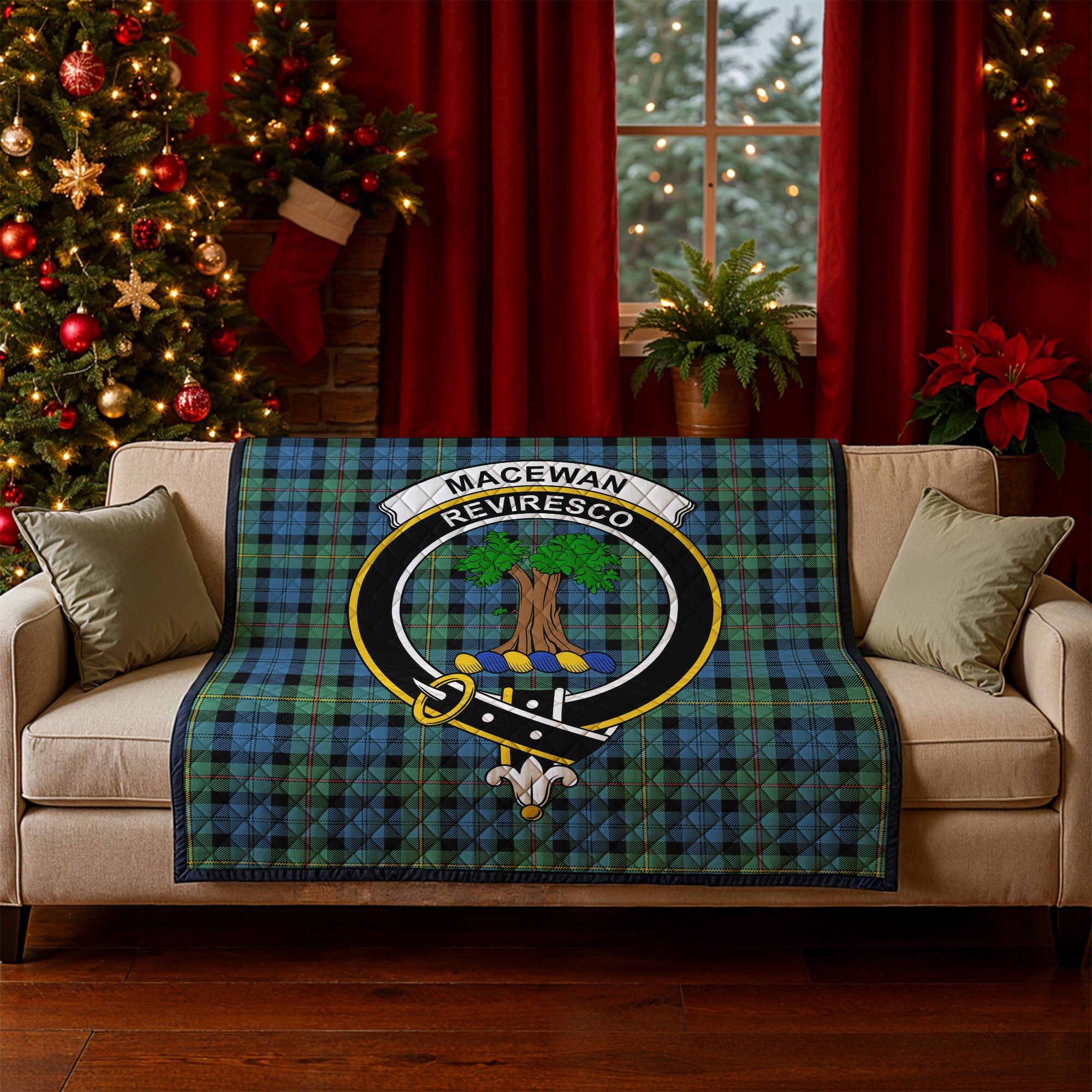 MacEwan Ancient Tartan Crest Quilt