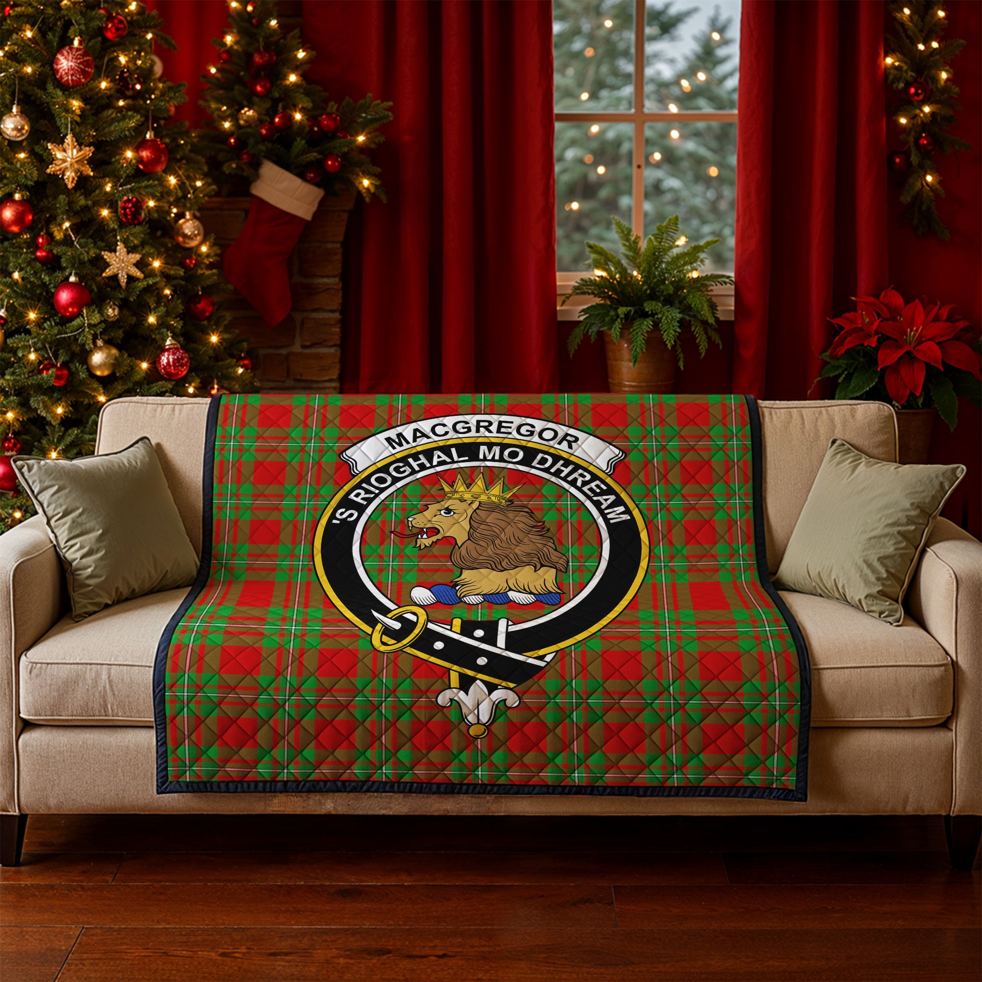 MacGregor Modern Tartan Crest Quilt