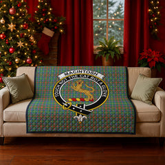 MacIntosh Hunting Ancient Tartan Crest Quilt