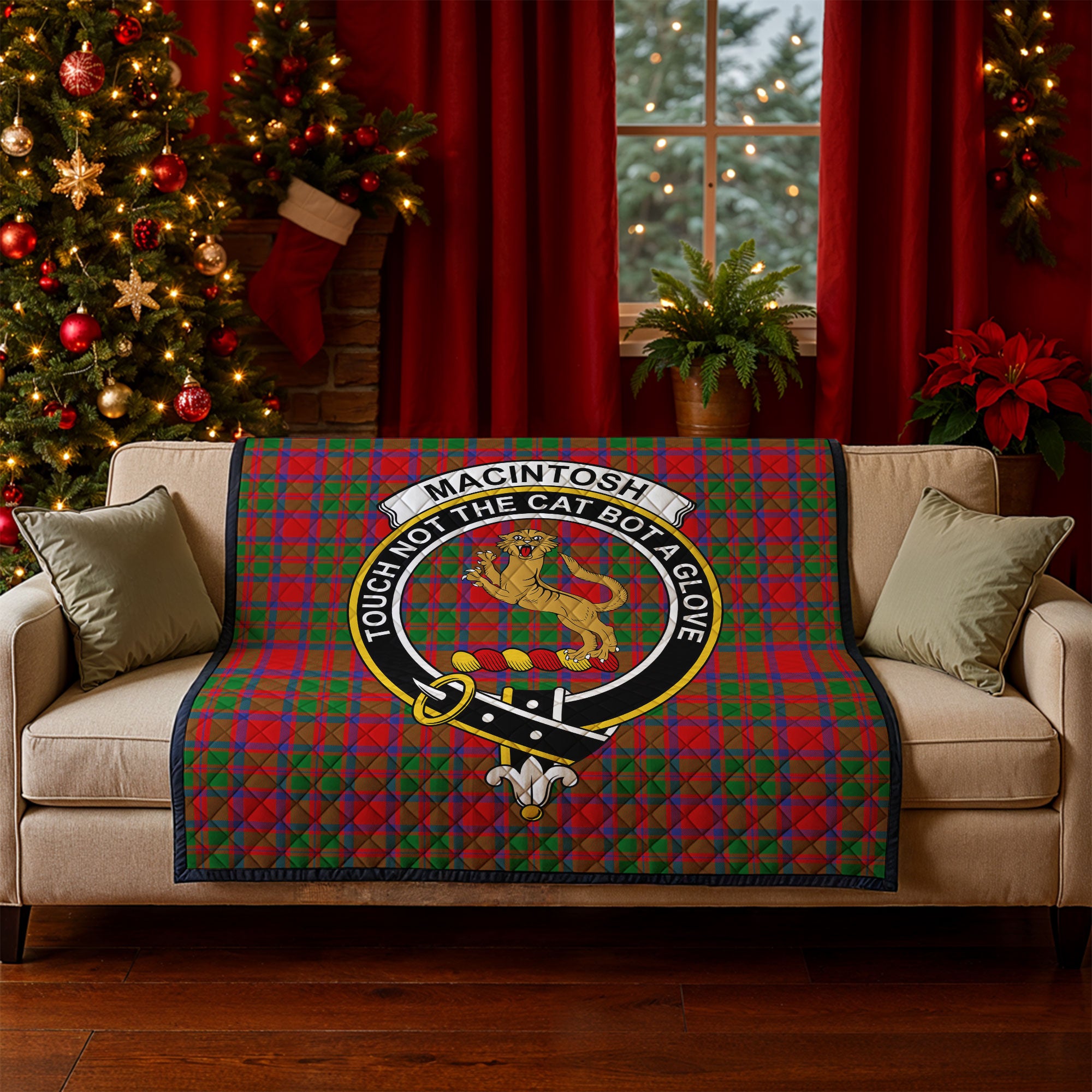 MacIntosh Modern Tartan Crest Quilt
