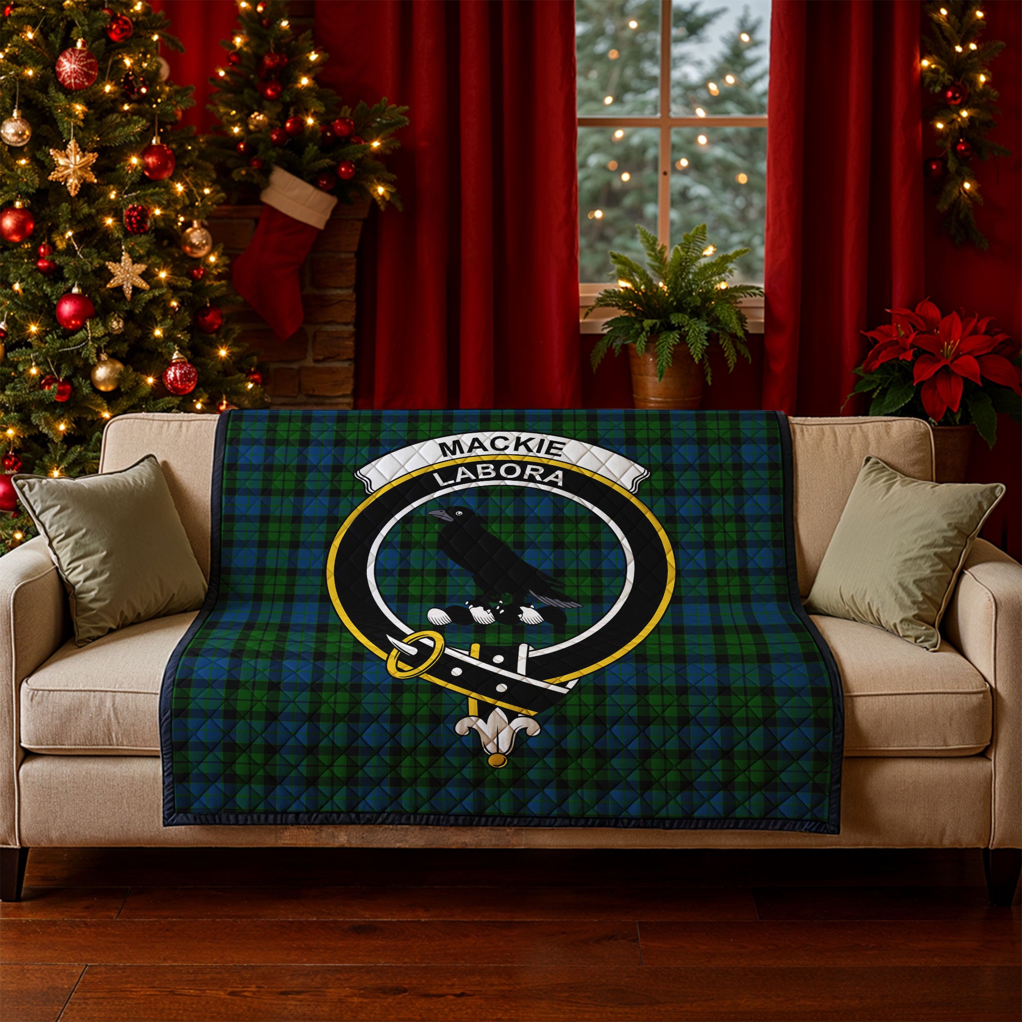 MacKie Tartan Crest Quilt