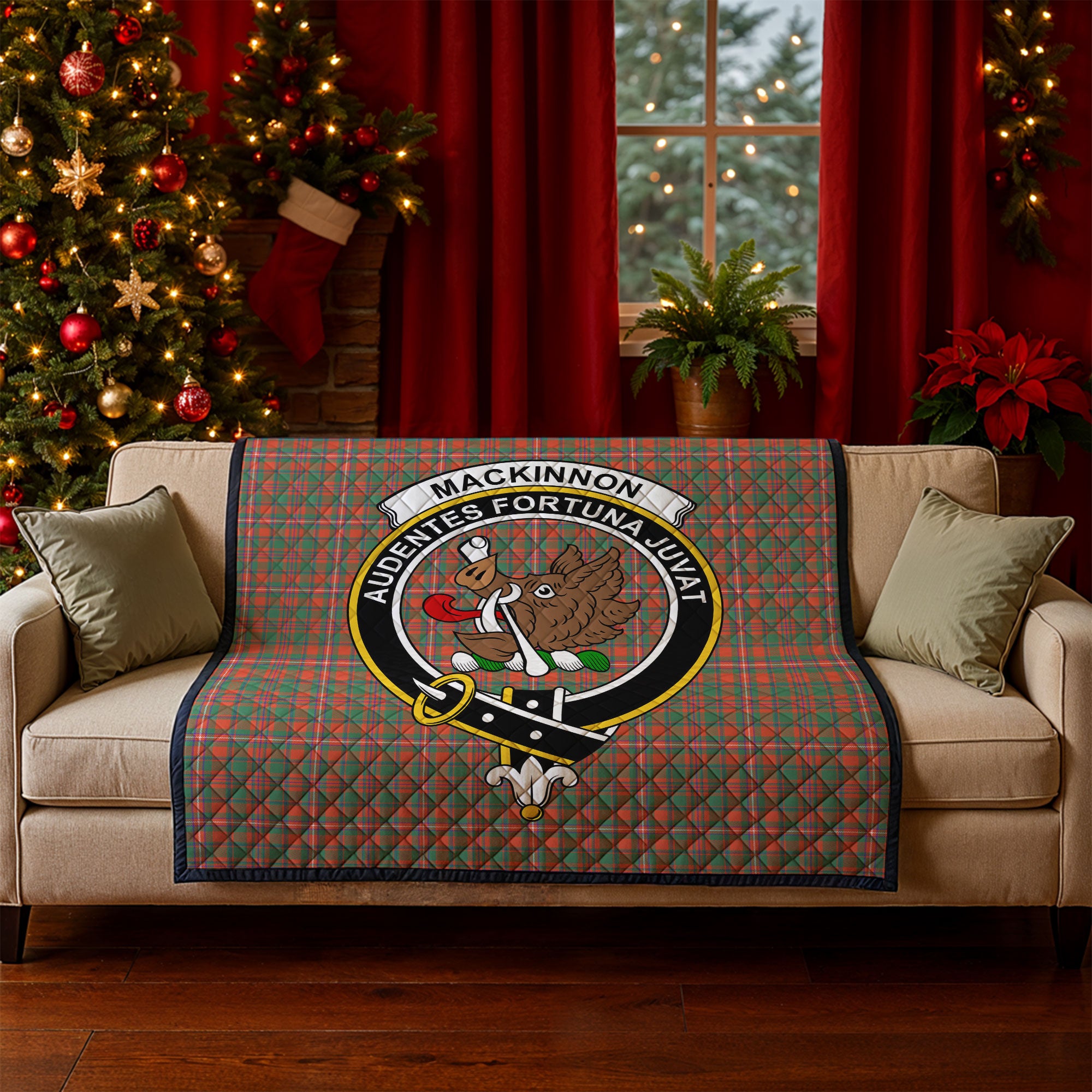 MacKinnon Ancient Tartan Crest Quilt