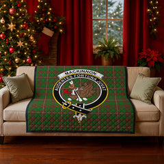 MacKinnon Hunting Modern Tartan Crest Quilt