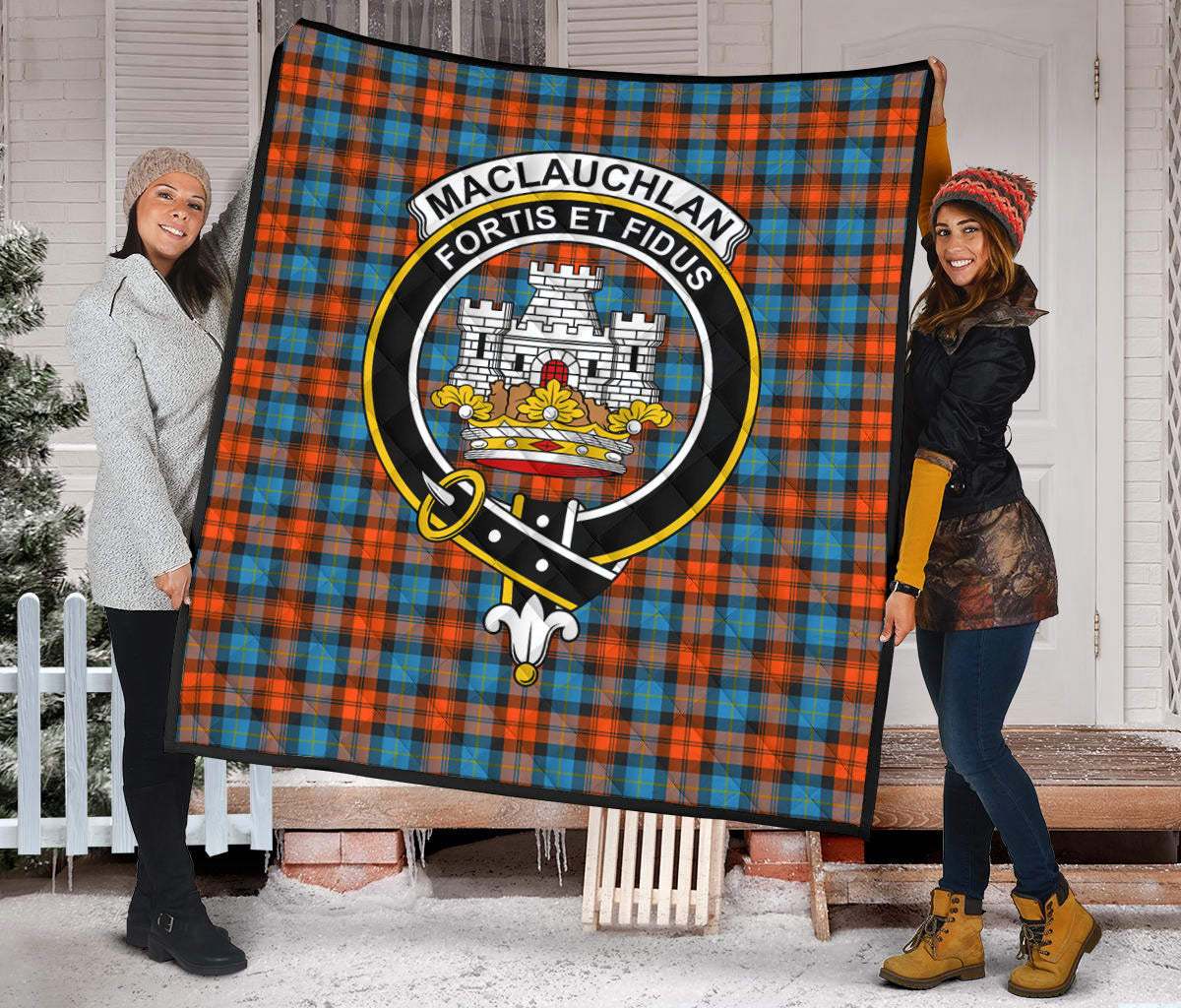 MacLauchlan Ancient Tartan Crest Quilt