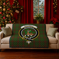 Maxwell Hunting Tartan Crest Quilt