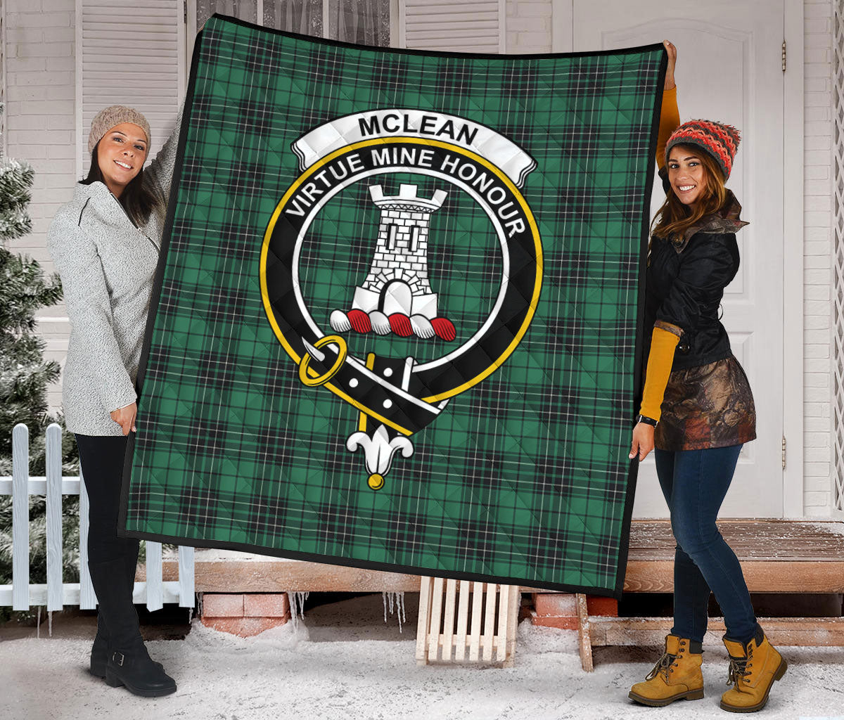 McLean Hunting Ancient Tartan Crest Quilt