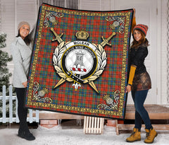 McLean of Duart Ancient Tartan Crest Premium Quilt - Celtic Thistle Style