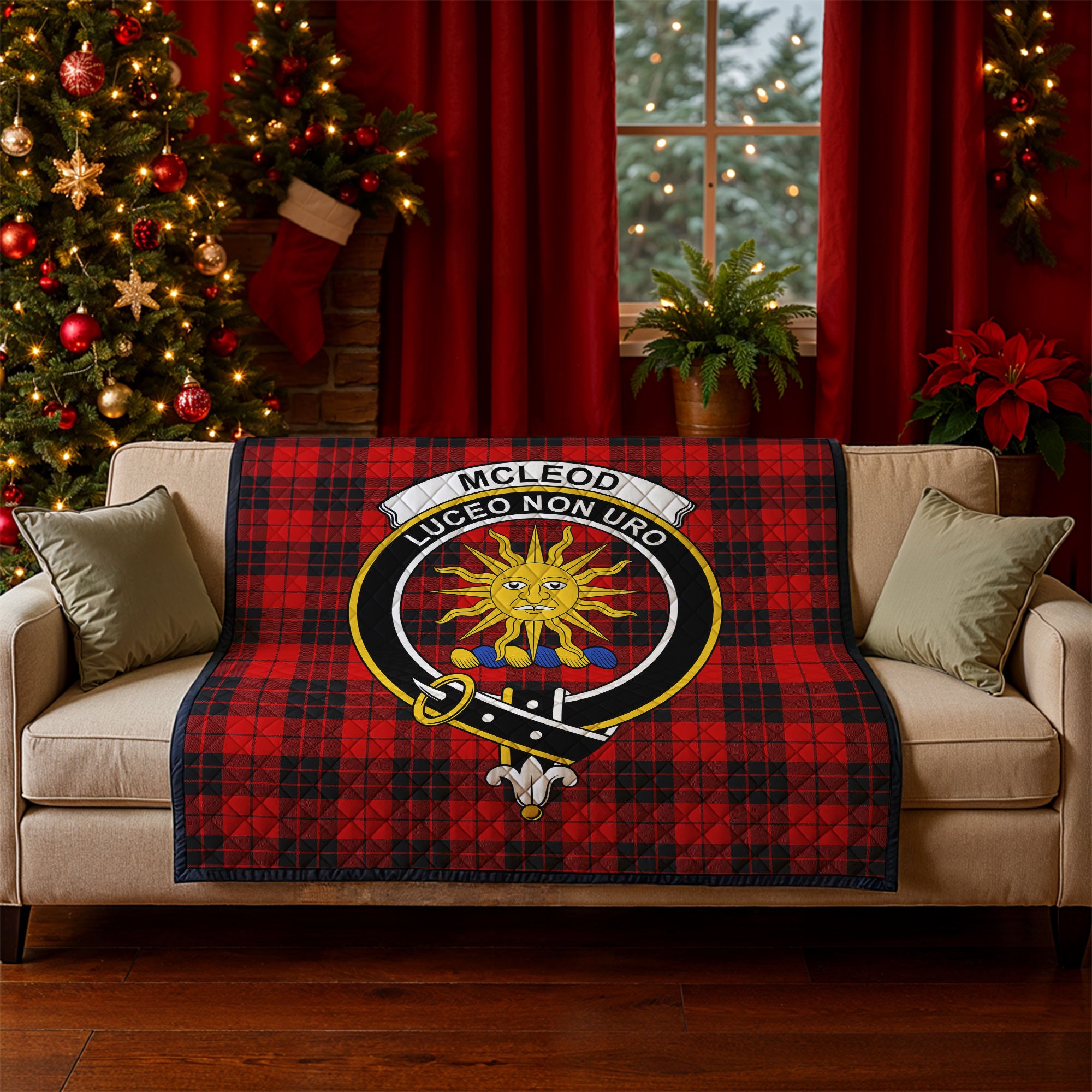 McLeod of Raasay Tartan Crest Quilt