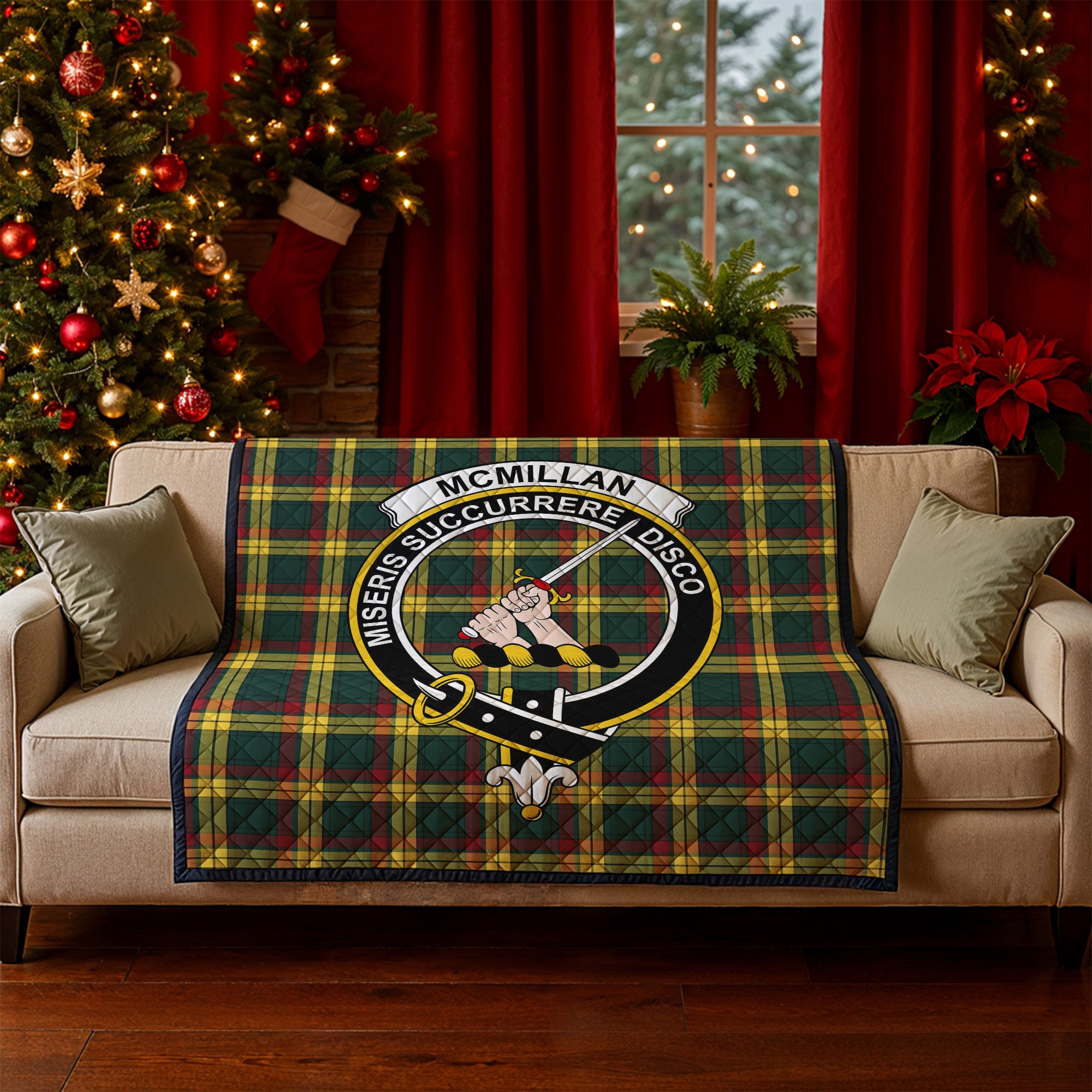 McMillan Old Modern Tartan Crest Quilt