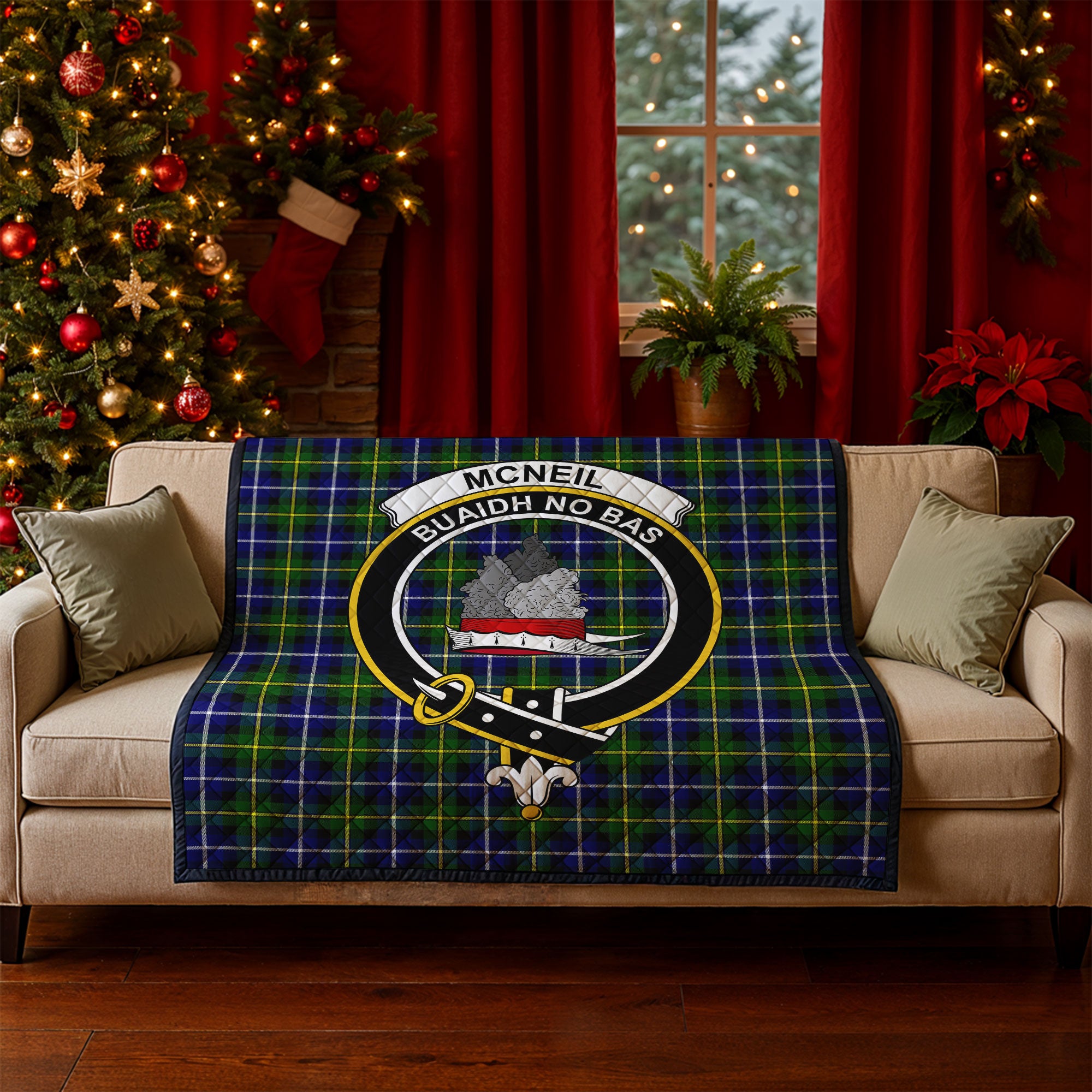 McNeil of Barra Modern Tartan Crest Quilt