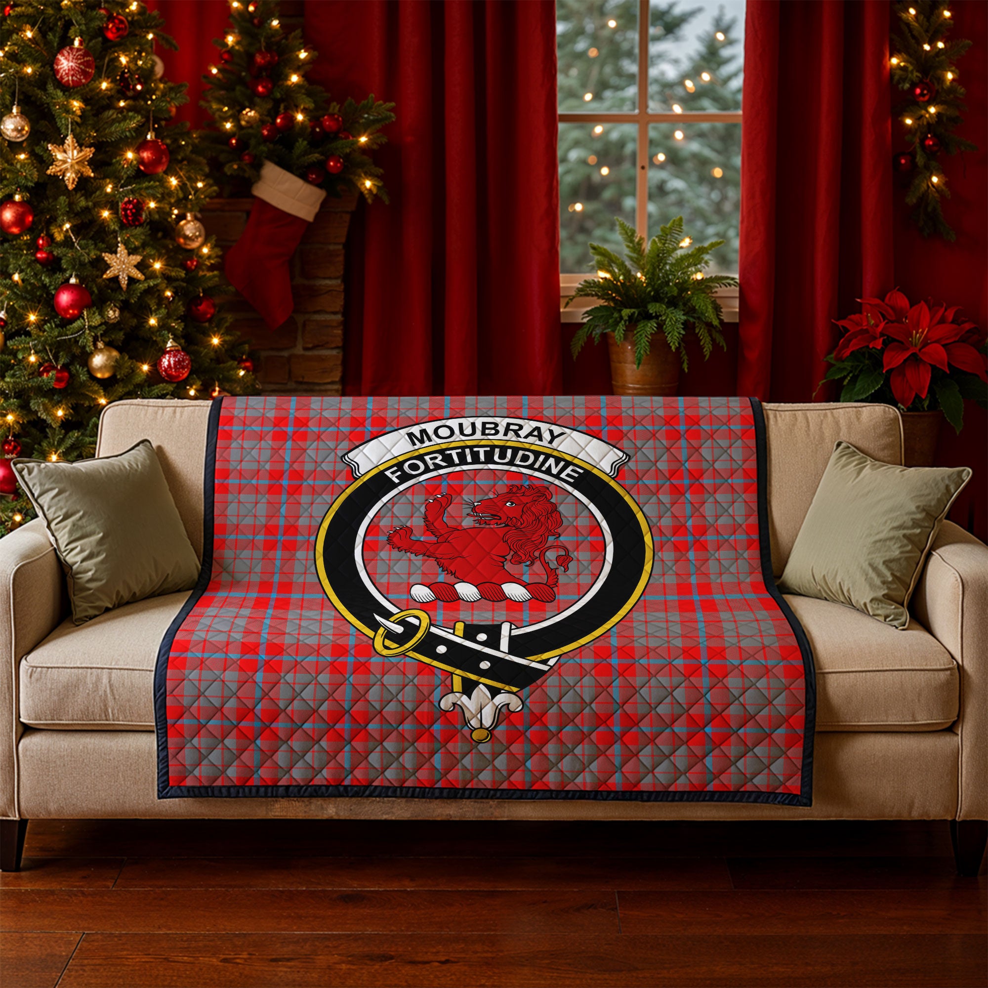 Moubray Tartan Crest Quilt