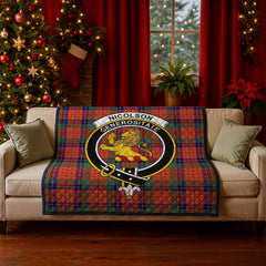 Nicolson Ancient Old Tartan Crest Quilt