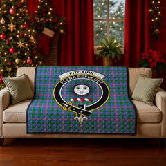 Pitcairn Hunting Tartan Crest Quilt